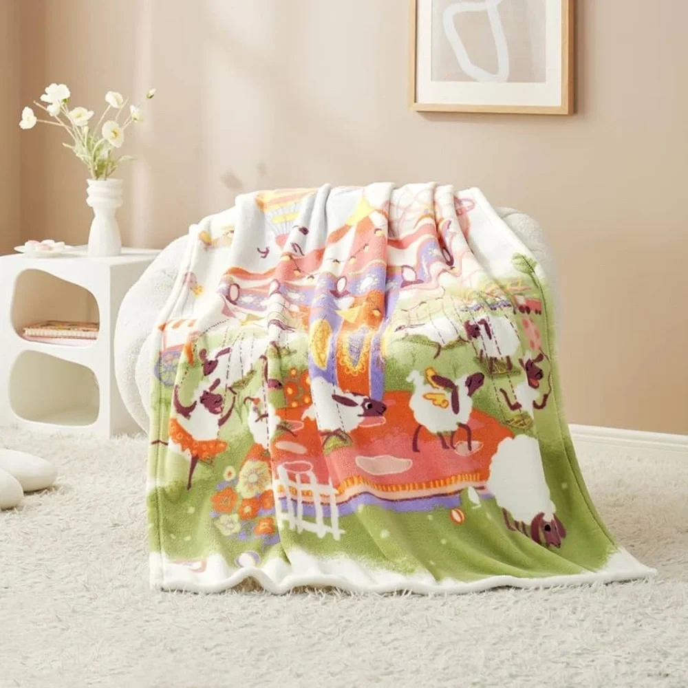 Cozy Bliss 59” Printed Throw - Lamb Playground